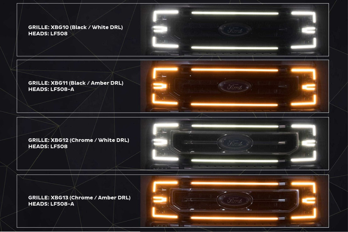 FORD SUPER DUTY (17-19) REJILLA DRL LED XBG