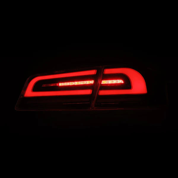 12-21 Tesla Model S LUXX-Series LED Tail Lights Black Smok (With Black Trunk Center Piece Replacement)