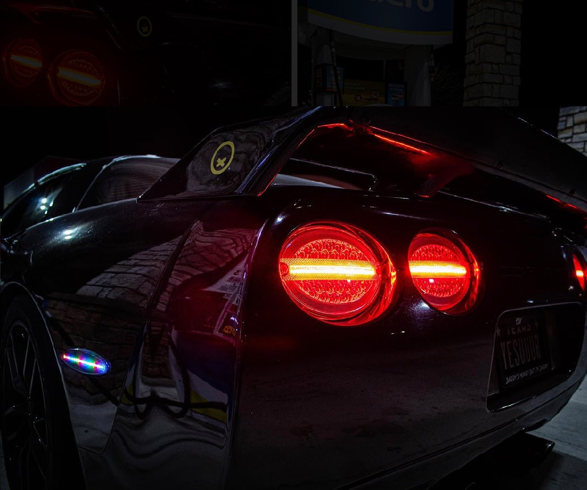 Black Corvette with side markers