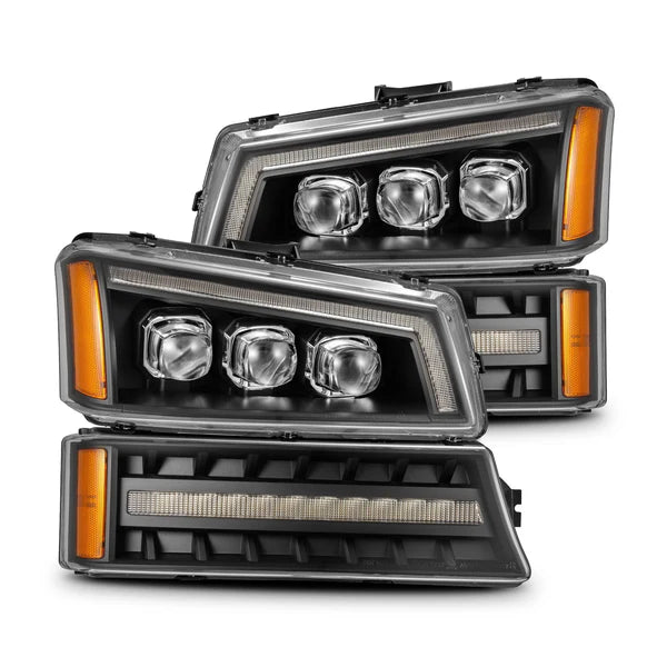 thumbnail image 2 of GTRacers Switchback Sequential Headlights + Bumper Lights For 2003-2007 Chevy Silverado - Black Housing 2 of 4