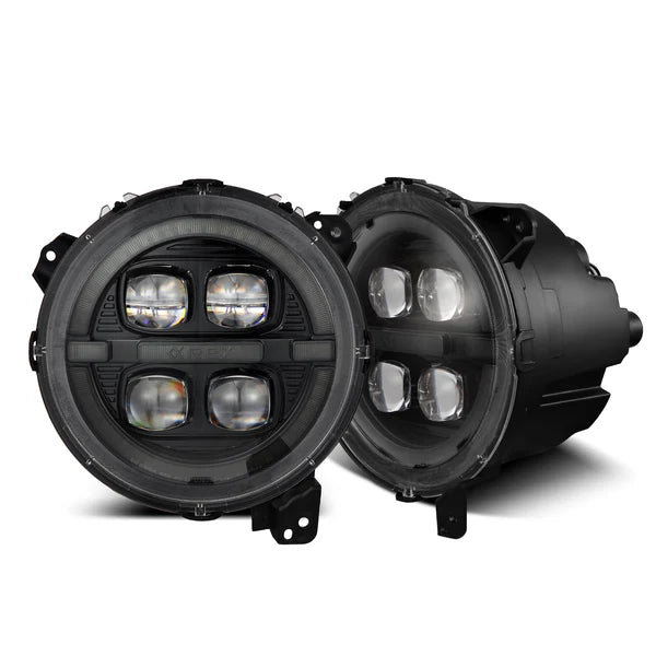 18-25 Jeep Wrangler JL/Gladiator JT NOVA-Series LED Projector Headlights Alpha-black