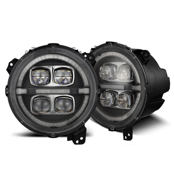 18-25 Jeep Wrangler JL/Gladiator JT NOVA-Series LED Projector Headlights Alpha-black