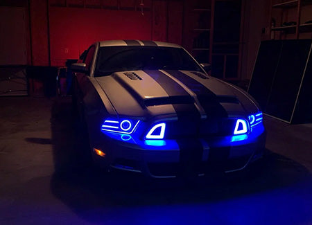 new car with upgraded lights
