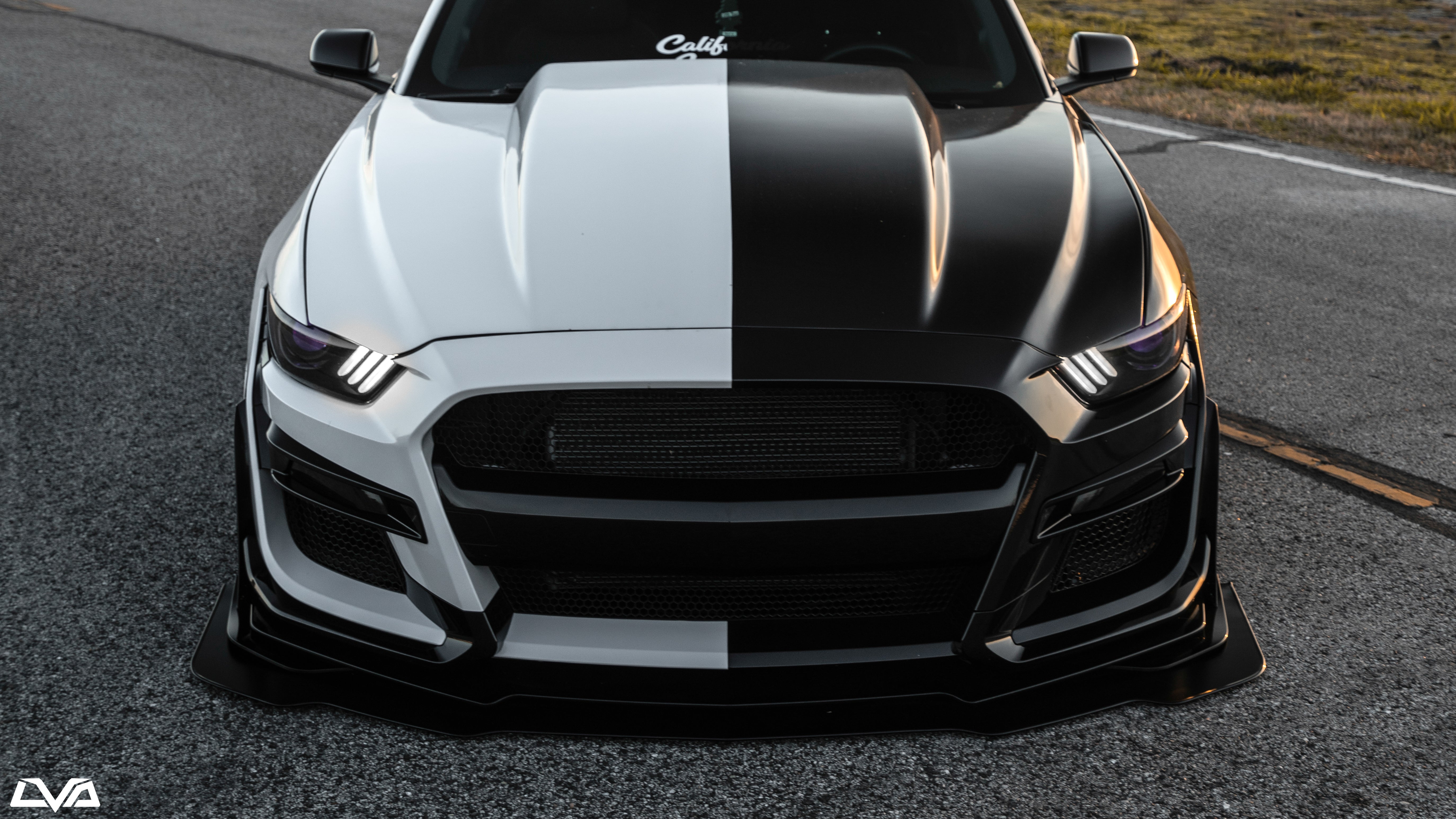 LVA 2015-2023 Ford Mustang GT500 V.1 Front Splitter (Aftermarket Bumper)