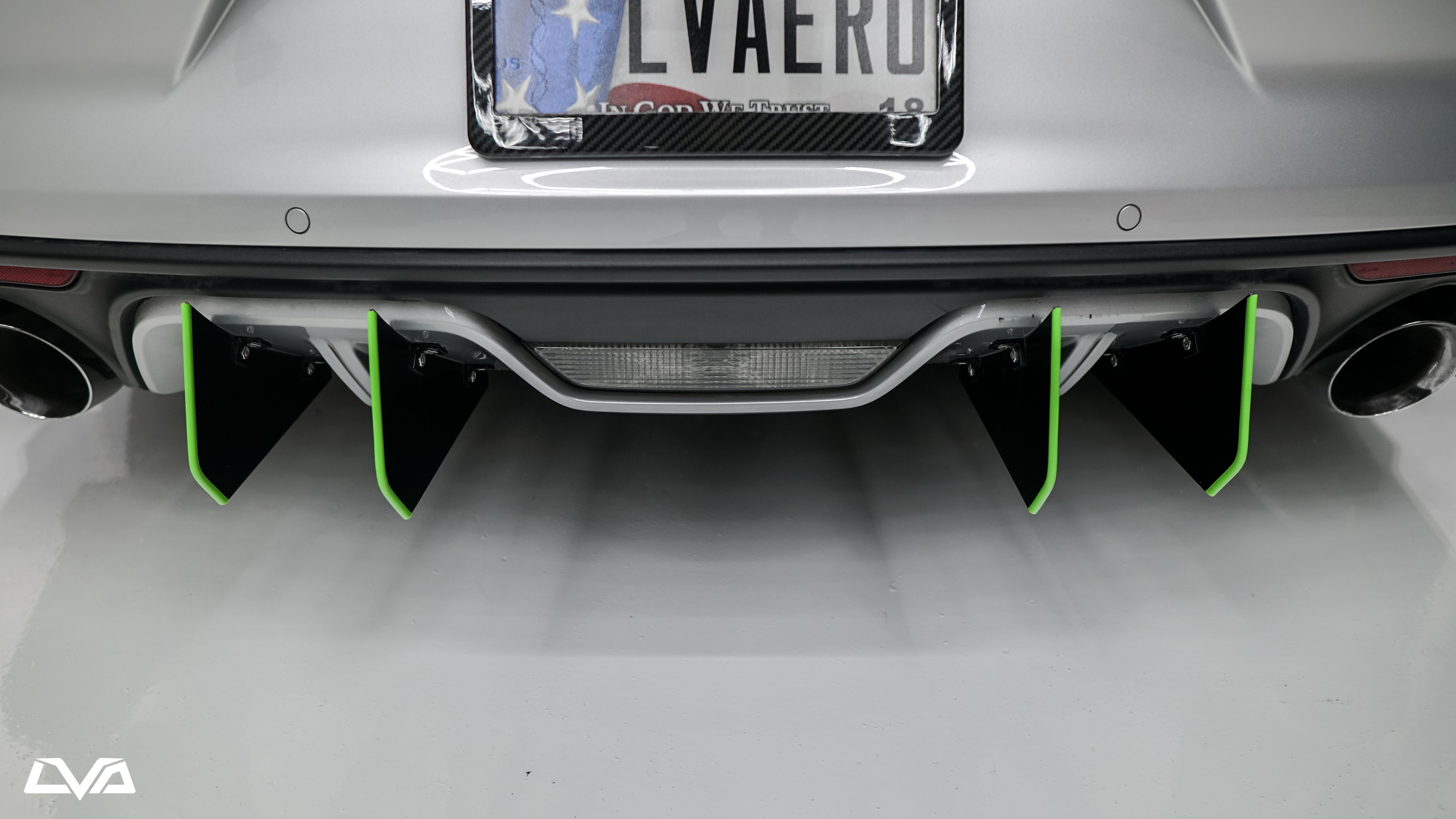 LVA 2015-2017 Ford Mustang Premium Bumper - Rear Diffuser Fins