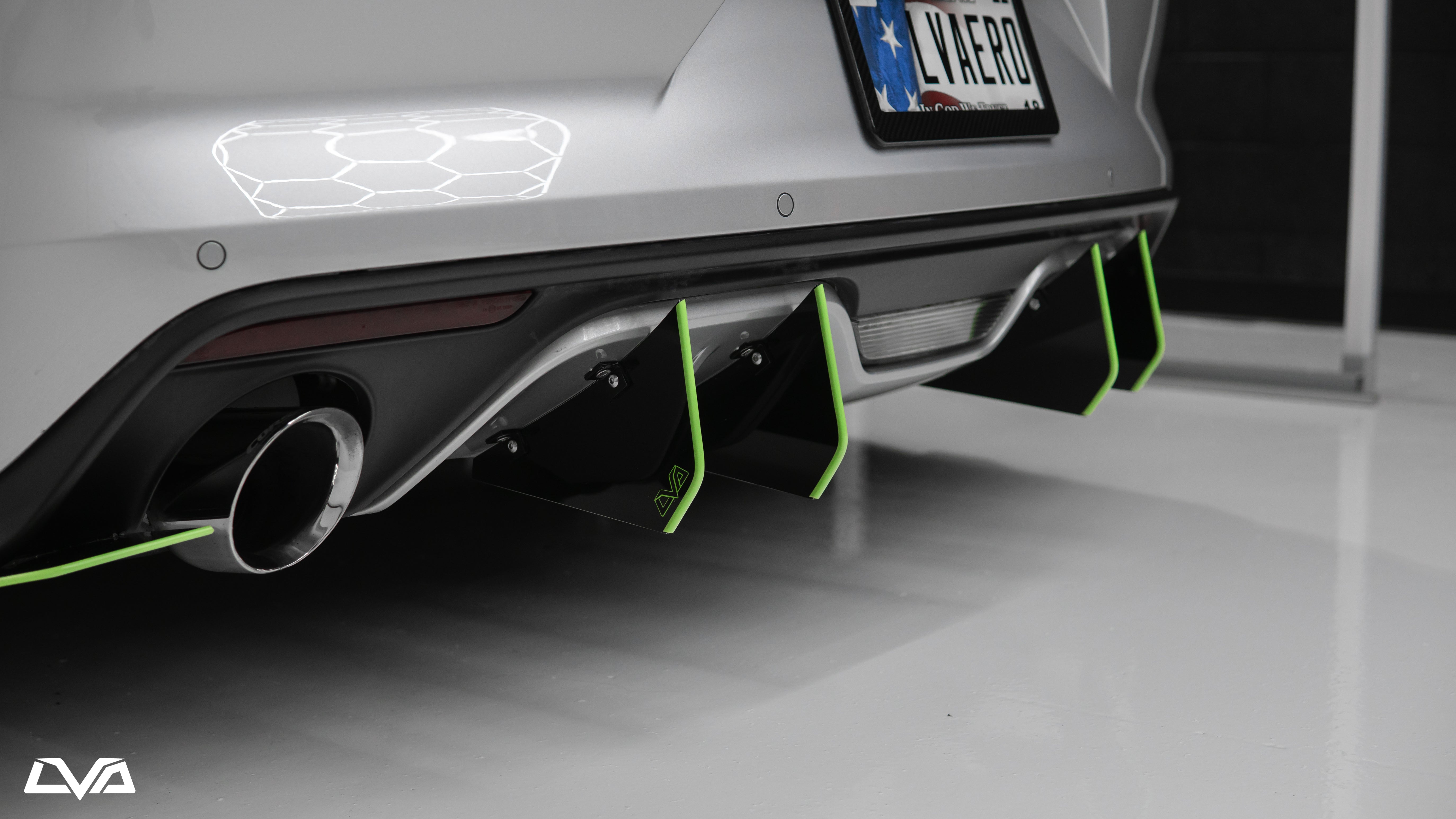 LVA 2015-2017 Ford Mustang Premium Bumper - Rear Diffuser Fins